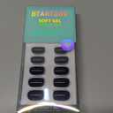 BTArtbox Press On Nails Short - Poison Potion, Dark Purple Almond Press On Nails with Glue for Women, Winter Opaque Soft Gel Glue On Nails in 16 Sizes - 32 Stick On Nails Kit