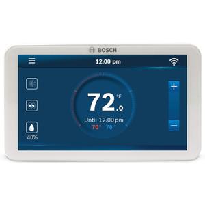 Bosch Large 5-Inch Full-Color Touch Screen Sleek Easy Setup Connected Control Smart Phone Wi-Fi Thermostat for 24V HVAC Systems with Bosch Connected Control App