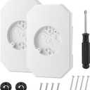 2Pack Vinyl Siding Mounting Blocks, Vertical Lamps Mounting Plate Siding Light Blocks for 1/2 inch Lap Siding, Outdoor Light Mountings Block with Built-in Electrical Box(Color:White)