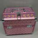 Makeup Case Organizer,Makeup Train Case, Trays Cosmetic Box Portable, Profesional for Salon Barber,Pink