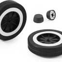 65930 Replacement Wheels 6" for Weber Kettle Grill Parts 65436 Weber Charcoal Grill 18 22 Kettle Wheels with Hub Caps One-Touch Retainer Cover 741001 Jumbo Joe Comp BBQ Replacement Parts 6 Inch