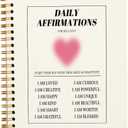 Daily Affirmations Preppy Pink Aura Heart Notebook,Trendy Positive Affirmations Inspirational Notebook Journal for Teen Girl Work Office School Student Teacher,Hardcover Spiral Notebook 5.5x8.3
