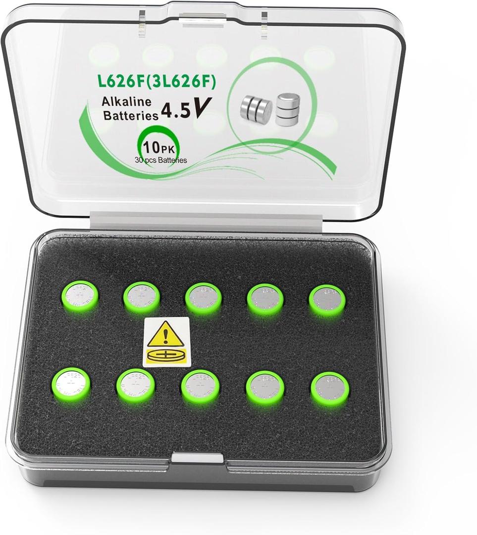 10-Pack 3AG4 / 3LR626 / 3x377 Replacement Batteries 4.5V for Laser Training Cartridges, Boresighters, and Flashlights  High Performance, Long-Lasting Alkaline Cells