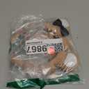 AHONEY Spa Bear Ears Headband, Face Wash Wristband Set, Cute Makeup Skincare Headbands Wrist Bands for Washing Face Elastic Fluffy Headband for Women Girls Cosmetic (Khaki)