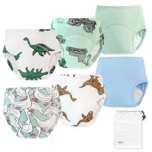 EZ Moms 6 Packs Absorption Toddler Potty Training Underwear for Boys 100% Cotton Toilet Training Pants 3T-4T Boys Leakproof Reusable Kid Confident Toddler Panties Pee Pants with Potty Sticker Chart