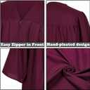 Matte Graduation Cap Gown and Tassel Set for Adults Bachelor High School College University (Red, Size 51")