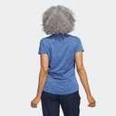 Adidas Womens Jacquard Golf Polo Shirt (Medium, Blue Fusion)