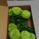 Floweroyal 24pcs Green Flowers Artificial Chrysanthemum Ball Silk Hydrangea Flowers Bridal Wedding Bouquet for Home Garden Party Office St Patricks Day Decor