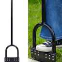 One-Piece 41in Manual Edger Lawn Tool with Spring Steel Blade Manganese Steel Border Edger for Landscaping Rustproof Half Moon Edger with Rubber Handle for Garden Maintenance
