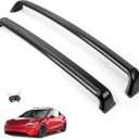 2PCS Cross Bar Roof Racks Compatible with 2019-2025 Tesla Model 3, 176LB Load Capacity, Lockable Luggage Cargo Rails Carrier Accessories Fits Bikes Kayaks Ski Tent Roof Box