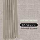 108 Inch 9FT Linen Blackout Curtains, Warm Beige Neutral Rod Pocket Back Tab Drapes for Living Room Bedroom, 2 Panel Set, 9 FT Length 50'' W x 108'' L, Oatmeal