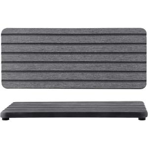 2 PCS Water Absorbent Diatomite Coasters (9.5" x 4"), Grooved Design, Water Absorbing Stone Used for Hand Soaps & Plants & toiletries in The Modern Home (Dark Grey) 2 PCS Water Absorbent Diatomite Coasters (9.5" x 4"), Grooved Design, Water Absorbing Stone Used for Hand Soaps & Plants & toiletries in The Modern Home (Dark Grey)