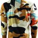 SCREENSHOT-FLEECE HOODIE 4202 Mens Urban Streetwear NYC Graffiti Embroidery Patch Fleece Pullover Sweatshirt Hoodie (XX-Large, H11076-khaki)