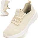ZOVE Wide Toe Box Shoes Women Extra Wide Width Sneakers Ultra Light Road Running Shoes Non-Slip Tennis Sneakers Breathable Walking Athletic 8803 Beige 39