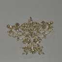 L30FABRIC Sparkling Rhinestone Flowers Coats Waistbands, Shoulders, Wedding Dress, DIY Accessories (A-gold)