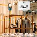 FoldTier 3 Set Aluminum Alloy Sign Holder Clamp with 8.5 x 11 Inch Acrylic Frame Rotatable Holding Clamp Sign Holder for Clothing Stores Price Tag Office (Silver)