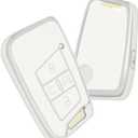 for VW Key Fob Cover, TPU Key Fob Case Cover Fits for VW Volkswagen Atlas Golf Alltrack Atlas Jetta Passat Arteon Tiguan Car Accessories Smart Key Holder, White