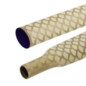 MECCANIXITY 3.3ft Heat Shrink Tubing for Fishing Rods, 1.8:1 Fish Scale Pattern Heat Shrink Wrap Handle Rod Grip with Anti-Slip Waterproof Insulation (Dia: 25mm, Gold)