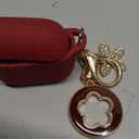 Koujaon Airpods 4 Cases Silicone Protective Case for Airpod 4 with Bling Keychain for Apple AirPods 4th Generation Wireless Earbuds with Cleaner Kit (Burgundy)