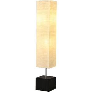 46" Floor Lamp, Solid Wood Base, Xuan Paper Shade