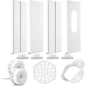 Portable Air Conditioner Window Kit, Upgrade Portable AC Sliding Window Kit with 2pack 3m seal for Exhaust Hose (5.1"/13cm)