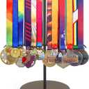 Mkono Medal Hanger Display, Metal Medal Holder, Race Award Medals Display Stand for Running, Sports, Marathon, Wrestling, Taekwondo, Wood and Iron Material, 12x16 Inches