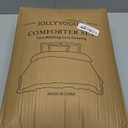 JOLLYVOGUE King Size Comforter Set, White Seersucker 3 Pieces Comforters King Size, Lightweight & Fluffy Bedding Sets King for All Season with 1 Ruffle Comforter and 2 Ruffle Pillowshams