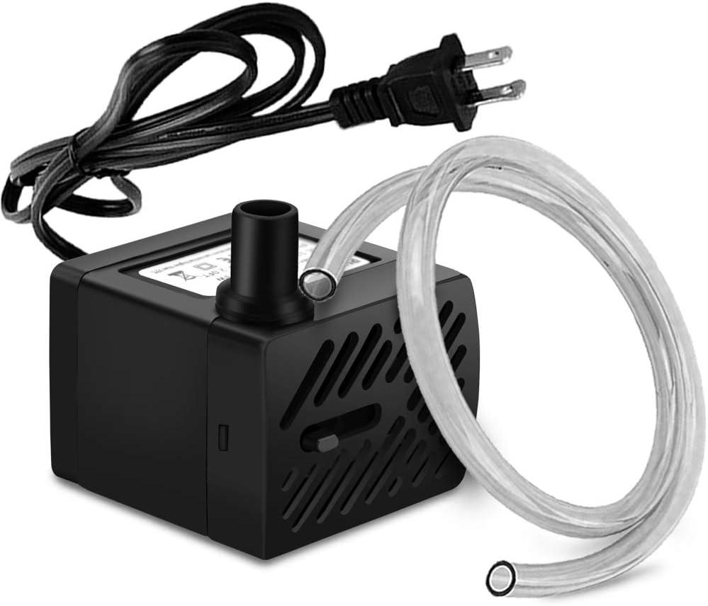 PULACO 50GPH 3W Mini Submersible Water Pump for Aquariums, Fish Tank, Pond, Fountain, Hydroponics