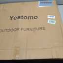 Yestomo Beach Chairs for Adults Heavy Duty, Compact Portable Lay Flat Folding Chair with Backpack Straps and Large Cooler Pouch, Support to 350LBS (Stripes_Blue&Cyan), 12.6" X 20.5" X 26.5"