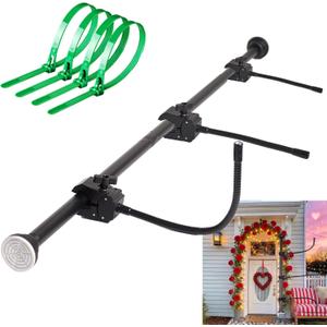 Valentine Wreath Garland Hanger for Front Door , Adjustable Fits 18"- 82" Door Widths , Heavy-Duty Christmas Daily Decoration Holder for Wreaths, Lights & More , No Screws, Drilling, No Damage Door