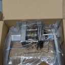 Interior Door Handle Satin Nickel Door Knob Keyless Levers Set (6 Pack), Heavy Duty Privacy Door Handle Lock for Bedroom or Bathroom, Square Door Lock for Left Right Handle Doors