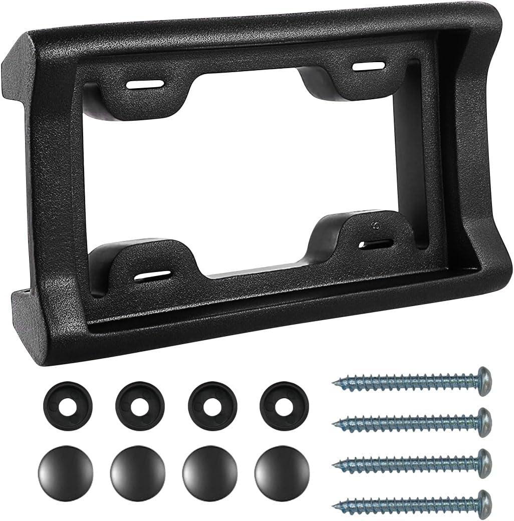 License Plate Bumper Guard, 2.3" Thick Rubber License Plate Mount, Universal License Plate Frame with Screws Protects Bumper from Scratches and Dents Fit for Car Truck SUV (1PCS)