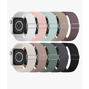8Pack Stretchy Bands Compatible with Apple Watch Band 40mm 38mm 41mm 42mm 44mm 45mm 46mm 49mm Women Men, Water-Resistant Solo Loop Elastic Sport Straps for iWatch Series 10 9 8 7 6 5 4 3 SE Ultra