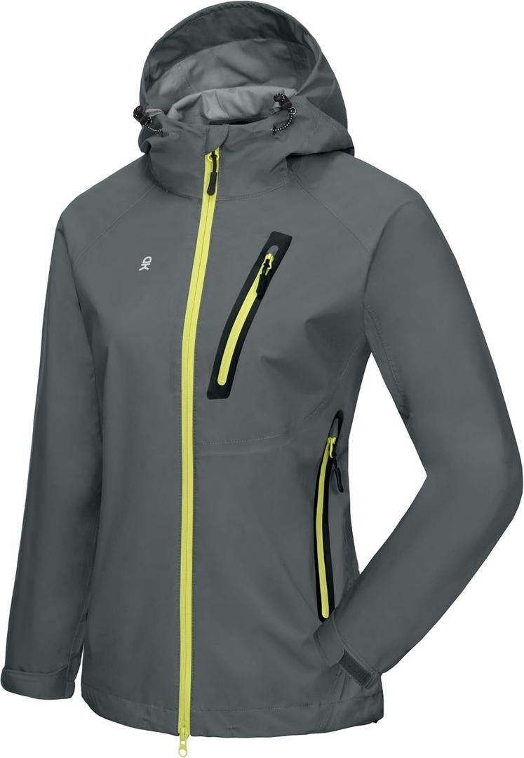 Little Donkey Andy Women's Waterproof Rain Jacket Ultra-Lightweight Rain Shell for Cycling Running Biking (XL)