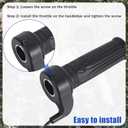 2pcs 20X Full Twist Throttle Grip for Ebike, 12V-72V Twist Electric Bike Throttle with 3 Pin Waterproof Connection for Electric Bicycles Scooter Motorcycles Conversion