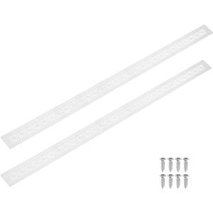 uxcell 2Pcs Aluminum Alloy Air Vents, 800x50mm/31.5x2" Rectangle Silver