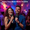 2 x Wireless Microphone,Professional Dual Handheld Cordless Dynamic Mic System with Rechargeable Receiver,Plug & Play,Compatible with karaoke machines and PA systems for Speech,Church,Wedding,DJ,Party