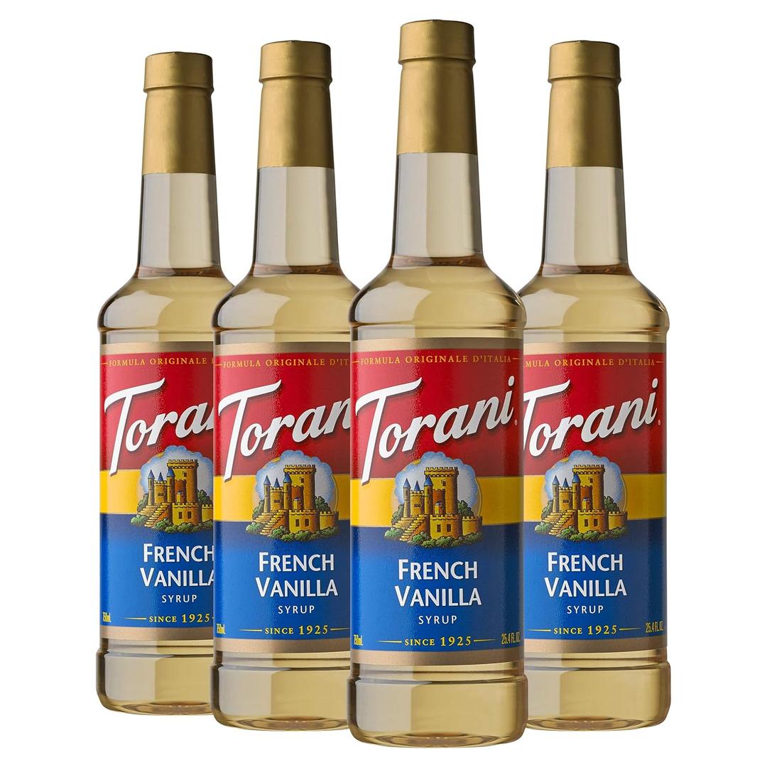 Torani Syrup, French Vanilla, 25.4 Ounces (Pack of 4) (EXP 02/24/28)