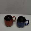 Hasense Large Coffee Mugs Set of 2, Ceramic 20 oz Coffee Cups for Office and Home, Modern Coffee Mug with Big Handle for Latte Coffee Tea Soup as Gifts, Dishwasher & Microwave Safe, Blue and Red 