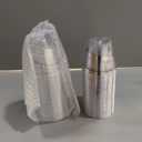 Gejoy 9 oz Rimmed Swirl Plastic Cups Disposable Wine Drinking Cups Clear Elegant Halloween Tumblers for Christmas Party Supplies(Silver,100 Pcs)