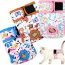 Reusable Cat Diapers 3 Pack with Good Absorbency Easy to Put on Adorable Diapers for Cats Secure Fit S (SmallNew Born-10.5"Waist)