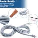 36ft Vacuum Replacement Cord for Shark Navigator Lift-Away Pro & Shark Rotator Lift-Away NV355 NV356 NV357 UV400 UV540 NV36 NV60 NV80 NV360 NV370 NV585 NV341 NV400 NV402 NV450 Vacuum Power Cord 36ft