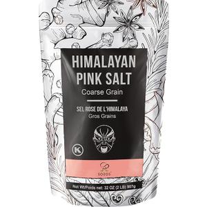 Soeos Himalayan Pink Salt, Coarse Grain, 2 Pound (32 Oz), Pink Himalayan Sea Salt, Himalayan Salt Coarse Salt, Pink Salt for Grinder Refill, Kosher & Natural Certified, Healthy. sep/17/2030
