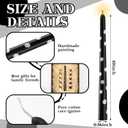 Conelist 12 Pcs Black and White Taper Candles Set Adhesive Striped Candles 10 Inch Tall Holiday Decor for Dinner Party Wedding Anniversary