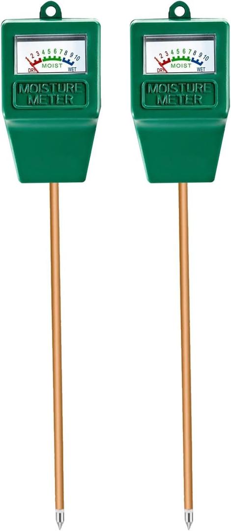 Soil Moisture Meter,2 Pack Plant Hygrometer Moisture Sensor Plant Water Monitor for Potted Plants,Garden,Farm, Lawn(No Battery Needed) (Green)