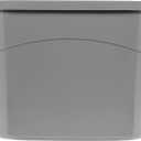 Amazon Basics Large Cat Litter Box with High Sides, Top Entry, Odor Control, Includes Scoop, 20.5 x 14.75 x 14.38 inches, Grey