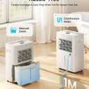 34 Pint/Day Dehumidifier for Basement up to 2500 Sq.Ft, Quiet 35dB
Dehumidifier for Home, Bedroom, Bathroom, RV - Intelligent Humidity Control, 3 Modes, 24H Timer, 0.45 Gal Water Tank