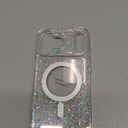 Bonoma for iPhone 17 Pro Max Case 2025 Sparkly Glitter Bling Back, Magnetic Support for MagSafe Shockproof, Crystal and Clear High-Duty Protection for Girls Women-Sparkly Glitter