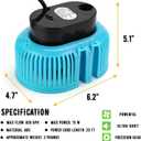 Pool Cover Pump above Ground - Submersible Water Sump Pump Swimming Water Removal Pumps, with Drainage Hose & 25 Feet Extra Long Power Cord, 850 GPH inGround, 3 Adapters (Blue)