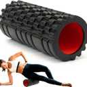 Foam Roller for Deep Tissue Massager, 13" High Density Exercise Patented Roller for Muscle Massage and Myofascial Trigger Point Release Back Roller for Fitness, Yoga and Pilates (Black)